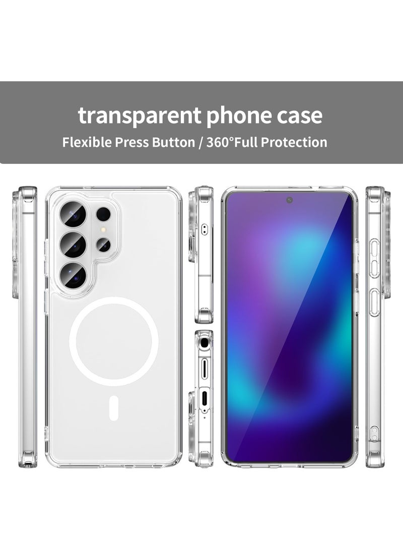 غطاء هاتف سامسونج جالاكسي S26 ألترا، لهاتف سامسونج جالاكسي S26 ألترا 5G 2026 | شفاف غير مصفر | يدعم الشحن اللاسلكي | حماية ضد الصدمات (شفاف) - Image 2